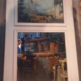 Large trumeau of woodwork mirror