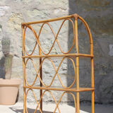 Etagère rotin vintage