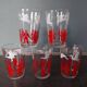 5 old glass vintage stork alsace
