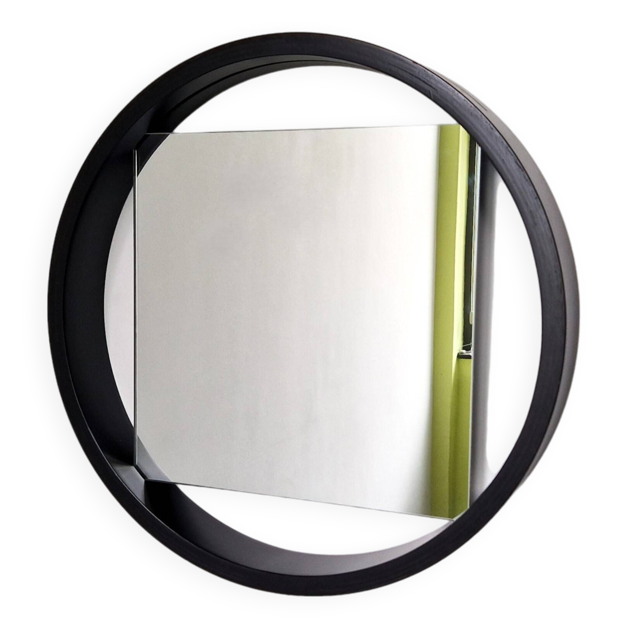 Miroir "DZ84" marron foncé par Benno Premsela pour 't Spectrum, Pays-Bas 1950