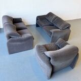 Vintage Cassina Maralunga Sofa Set