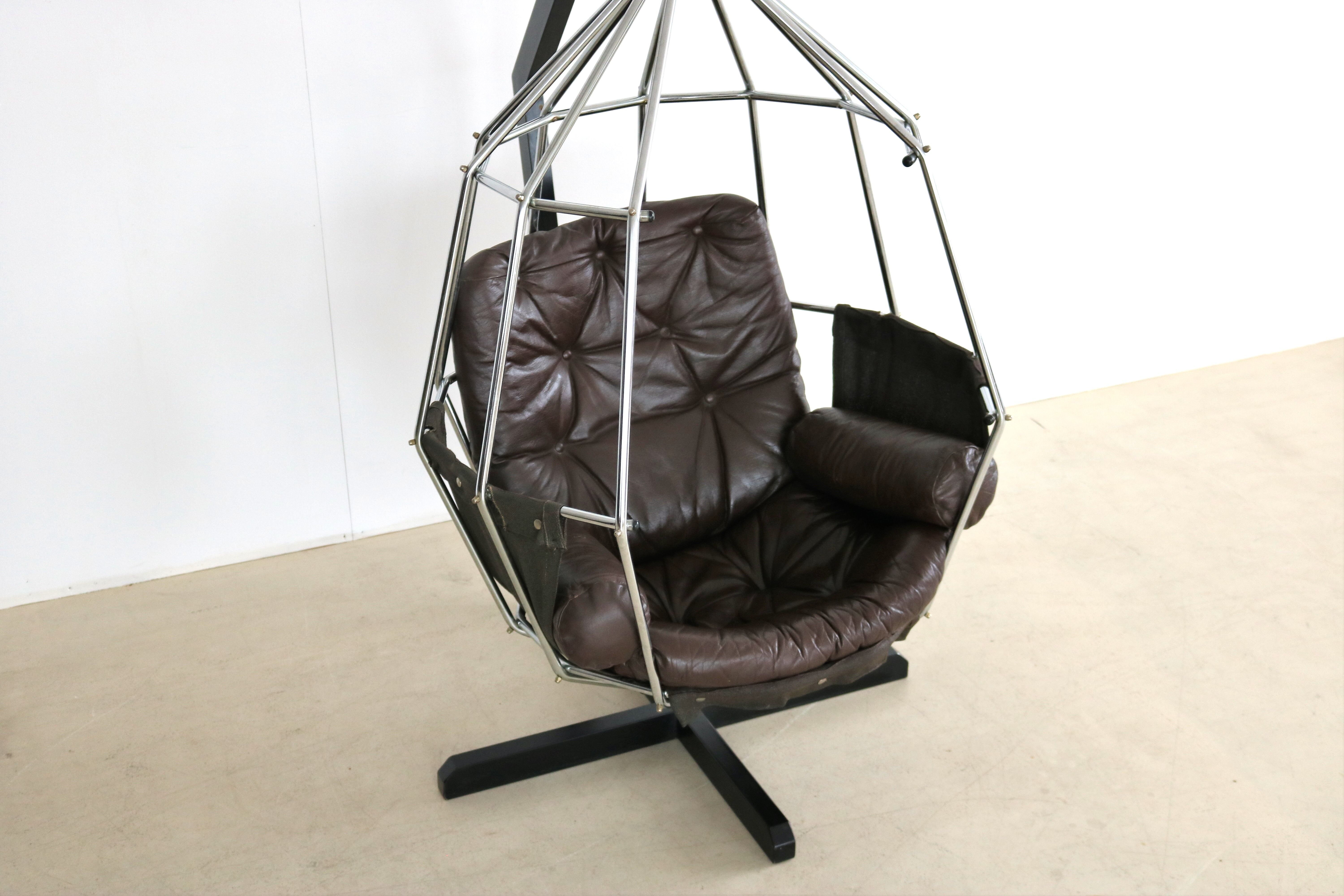 Vintage Ib Arberg Parrot cage lounge chair