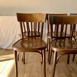 set of 6 bentwood bistro chairs from the 1950s
