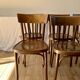 ensemble de 6 chaises bistrot en bois courbé années 50