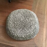 Cup lava foam with blue flower.