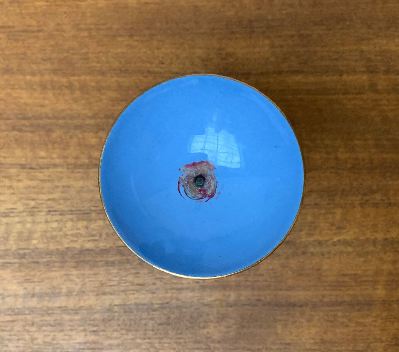 Vintage enamel candlestick