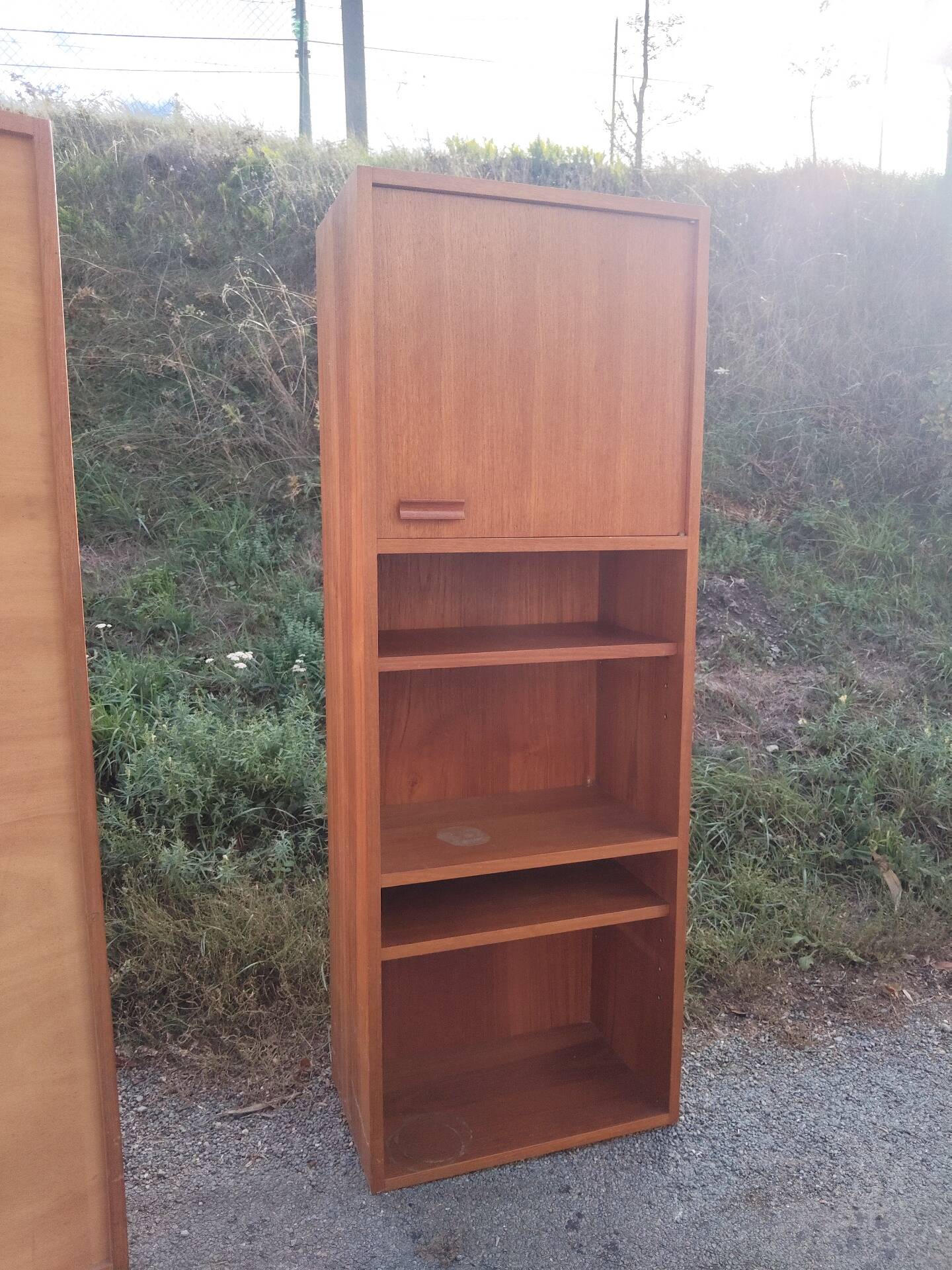 Pair of vintage column bookshelves from the 60s-70s Scandinavian style.