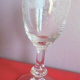 6 glasses of crystal liquor St Louis chiseled patterns not signed High. 12 cm