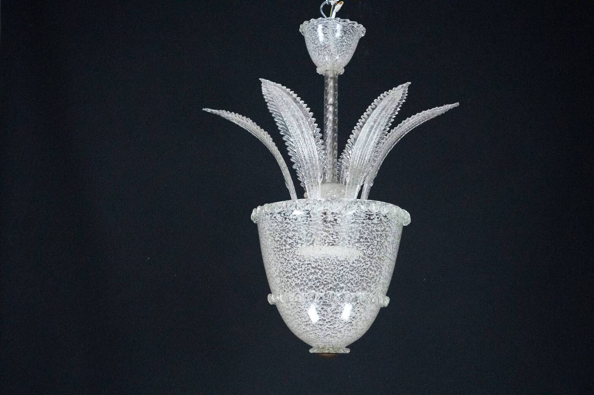 Vintage Italian Murano Glass Chandelier from the 1930s