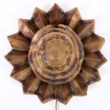 Vintage Brass Flower Wall Lamp by Svend Aage Holm Sørensen for Holm Sørensen & Co, 1960s