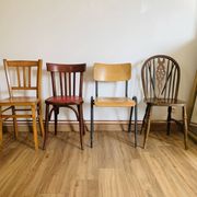 Set of 4 mismatched chairs
