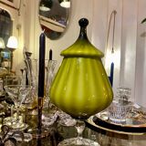 Empoli opaline glass candy box 1960