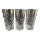 3 large Saint Louis Sammy service glasses stamped