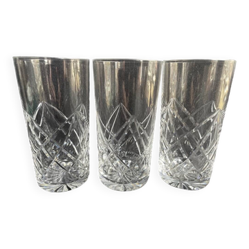 3 grands verres Saint Louis service Sammy estampillés