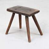 Primitive Wabi Sabi Pine Stool or Side Table