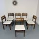 Lot de 6 chaises palissandre forme géométriques design italien 1960