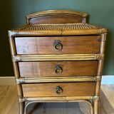 Wicker rattan chest of drawers