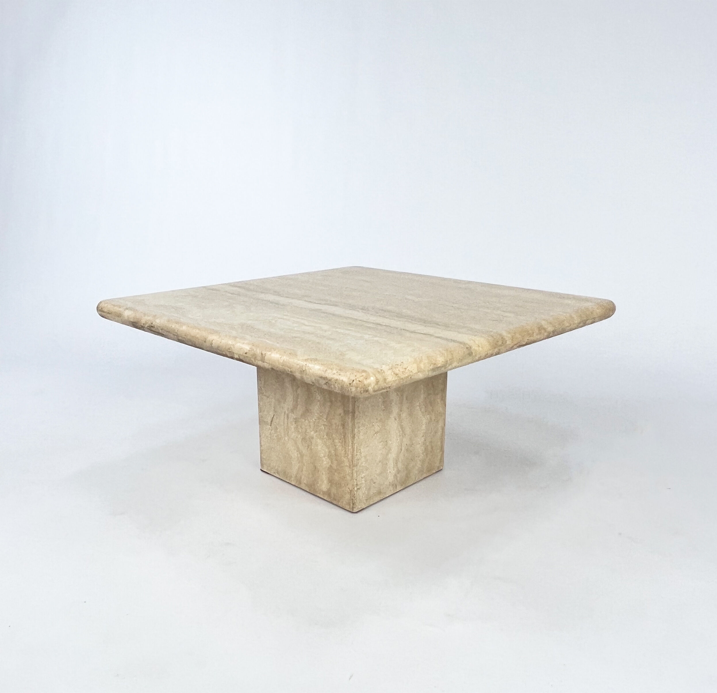 Vintage Italian Travertine Coffee Table, 1970s