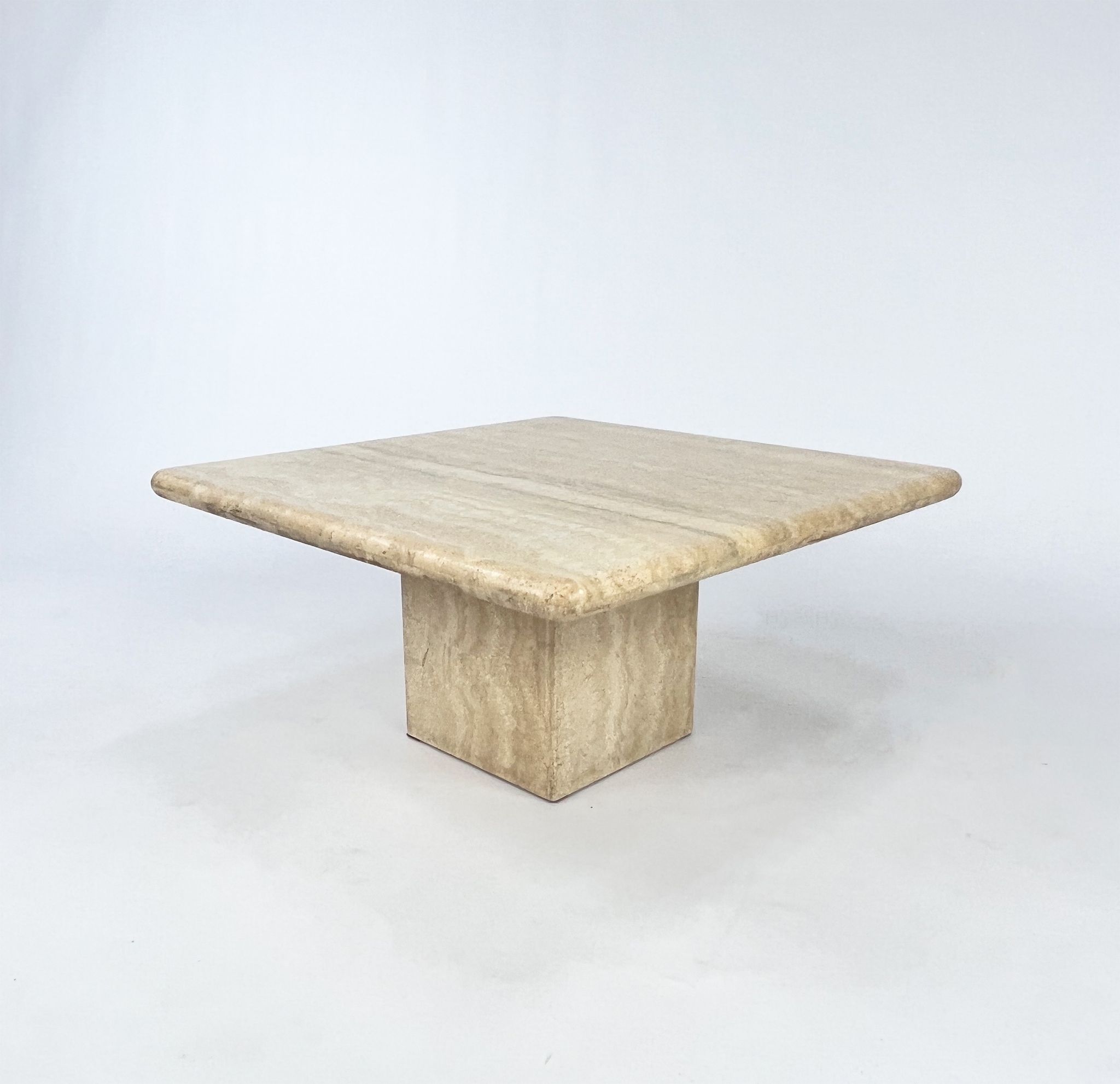 Vintage Italian Travertine Coffee Table, 1970s