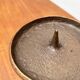 Brutalist metal candlestick mid-century