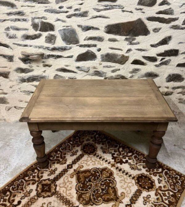 Petite table basse bois pieds tournés