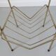 Sellette in gold metal and wood, 50/60s