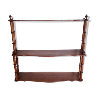 Polished wood shelf