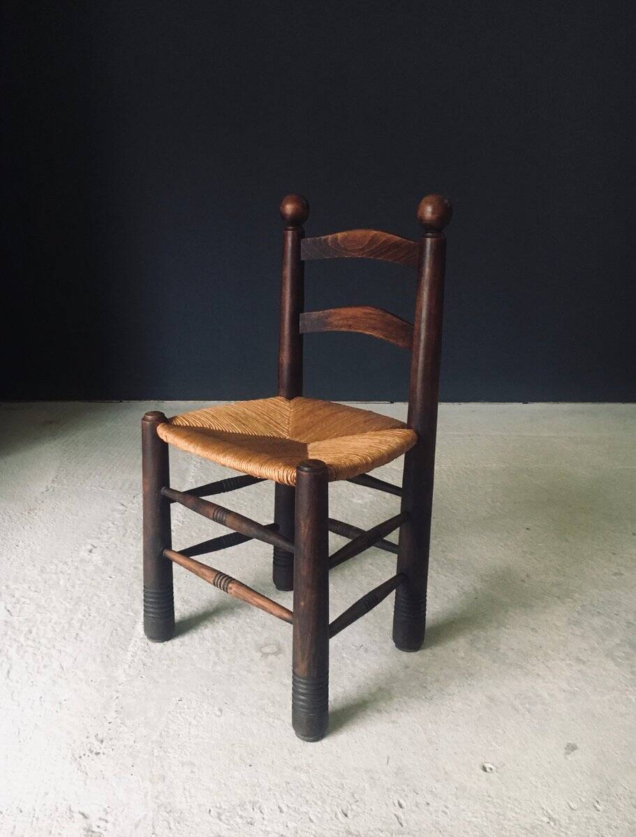 French Provincial Dining Chairs by Charles Dudouyt, France, 1940s, Set of 6