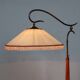Osvaldo Borsani adjustable floor lamp brass & cherry wood 1950s