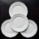 4 vintage dessert plates ivory earthenware Moulin des Loups - Marli song