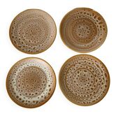 Assiettes vintage fauve