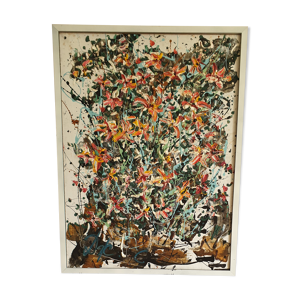 Tableau bouquet de fleurs Djino