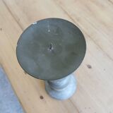 Candle holder in patinated wood