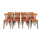 Lot 8 bistro chairs in curved wood