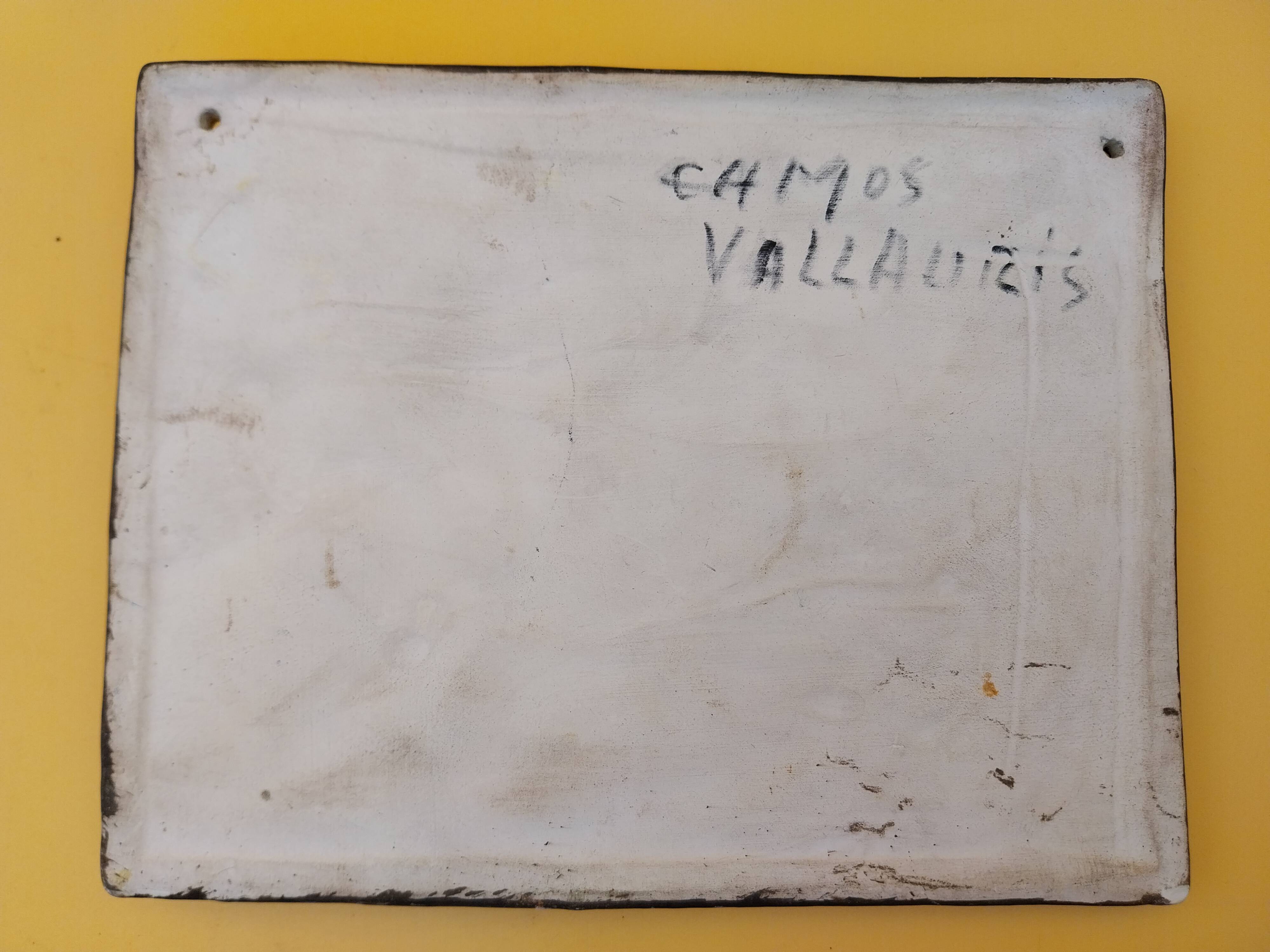 Honoré Camos céramique signée Poisson Vallauris écume