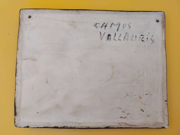 Honoré Camos céramique signée Poisson Vallauris écume