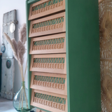 Vintage rattan chiffon