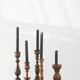 Scandinavian Wooden Candleholders, Set of 5