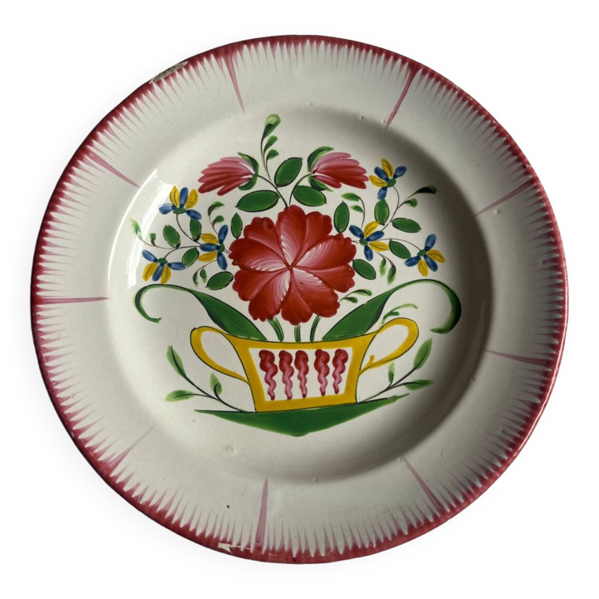 4 19th century Alsatian plates
