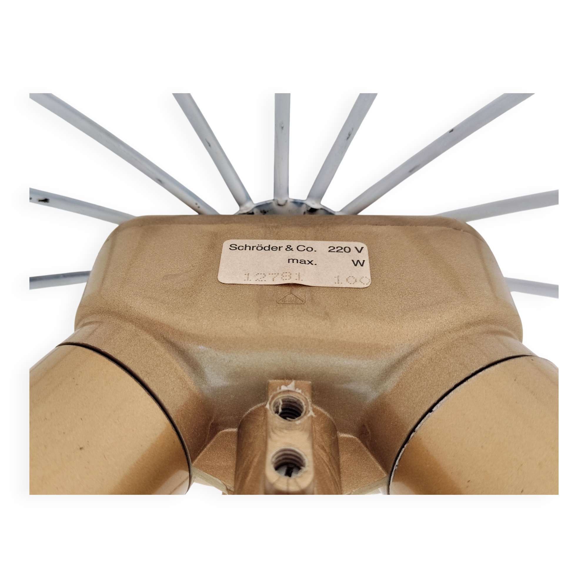 Hollywood Regency floor lamp in brass by Schroder and Co., 1950s