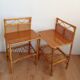 Vintage bamboo bedside pair