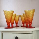 Lot of 6 cups of ice design Italian 80s