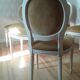 6 chaises medaillon style Louis XVI en velours orangé