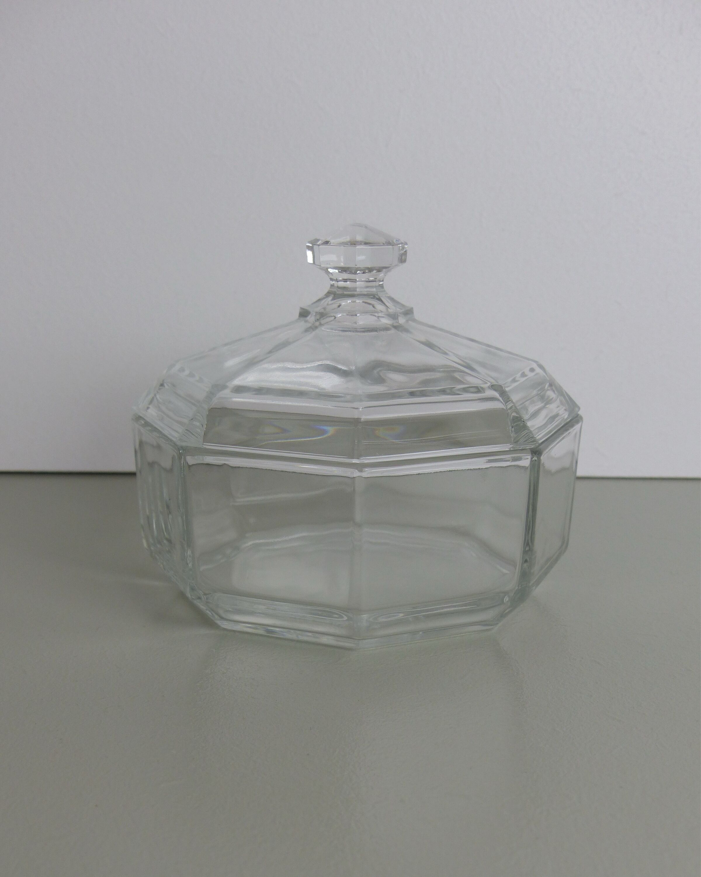 Sugar bowl or Luminarc glass jewelry box