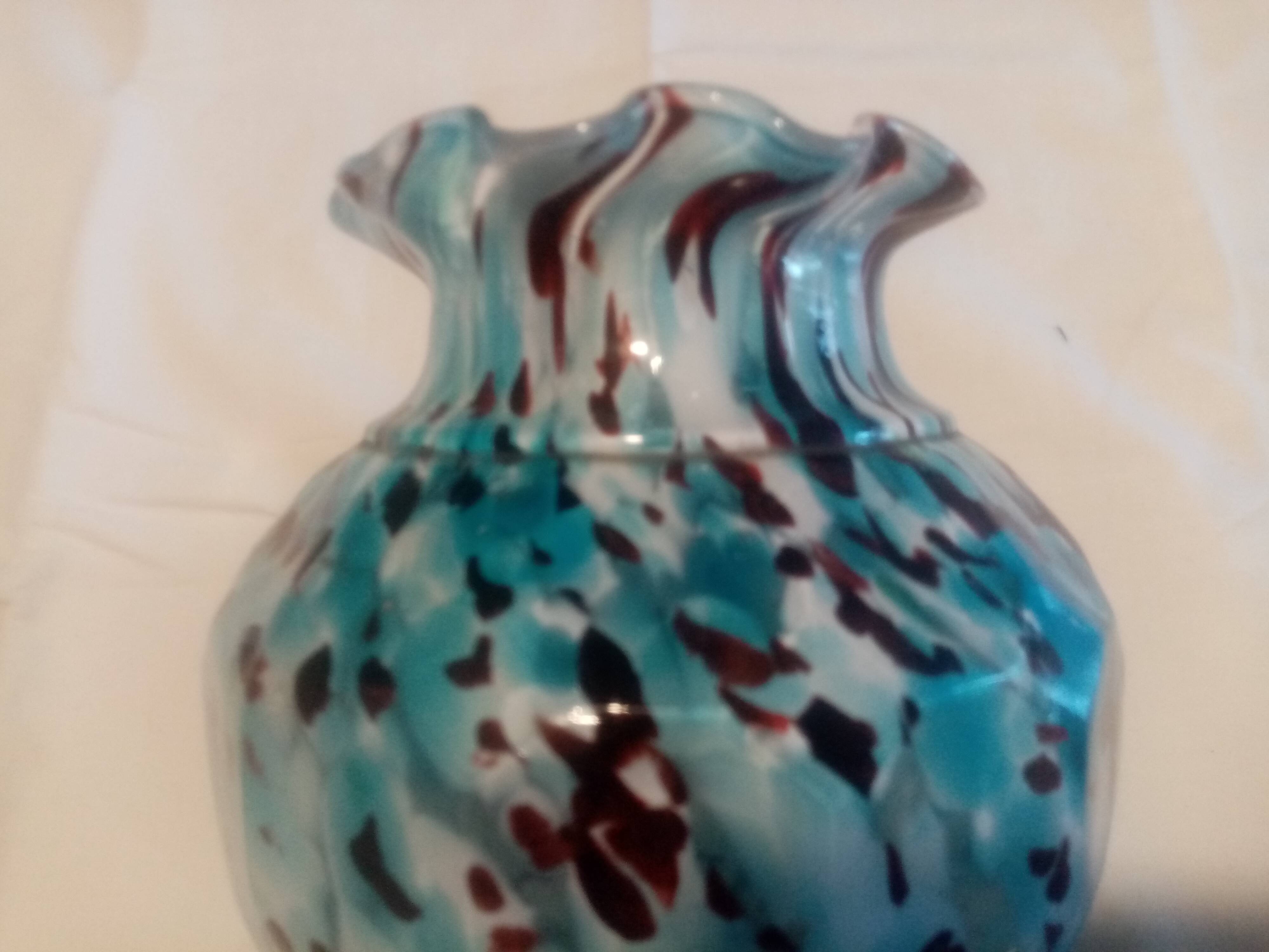 Superb old maroneen glass pate vase from the clichy crystal works