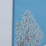 Painting on canvas - cherry tree