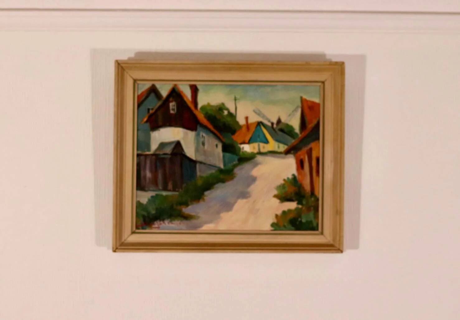 « Scène de village » par Alvar Johansson