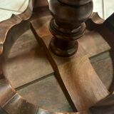 Antique Napoleon III adjustable piano stool and canvas