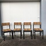 Set of four tweed chairs