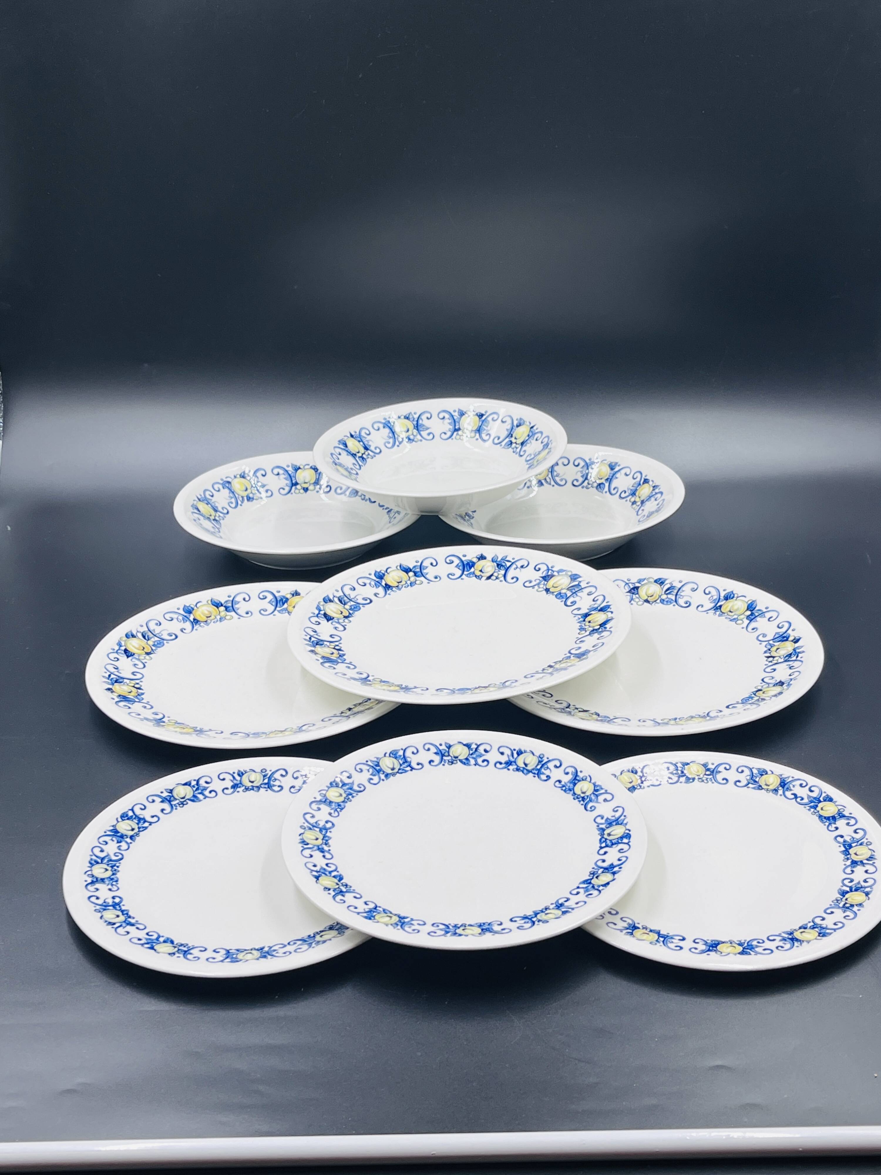 Set of 9 vintage Cadiz plates – Villeroy & Boch – 1960s–1970s